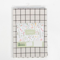 Скатерть Доляна "Клетка" 145х200&plusmn;3см,100%пэ, рогожка 130 гр/м