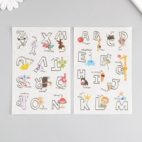 Наклейка бумага "Интересный алфавит" набор 6 листов 18,6х10 см Наклейка бумага "Интересный алфавит" набор 6 листов 18,6х10 см