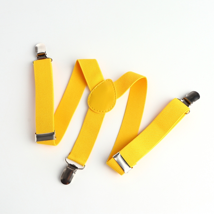 Подтяжки детские «Выбражулька», ширина 2.5 см, цвет жёлтый Подтяжки детские «Выбражулька», ширина 2.5 см, цвет жёлтый