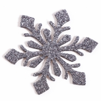 Новый год! Декор &laquo;Снежинки&raquo;, набор 9 шт., цвет серебро