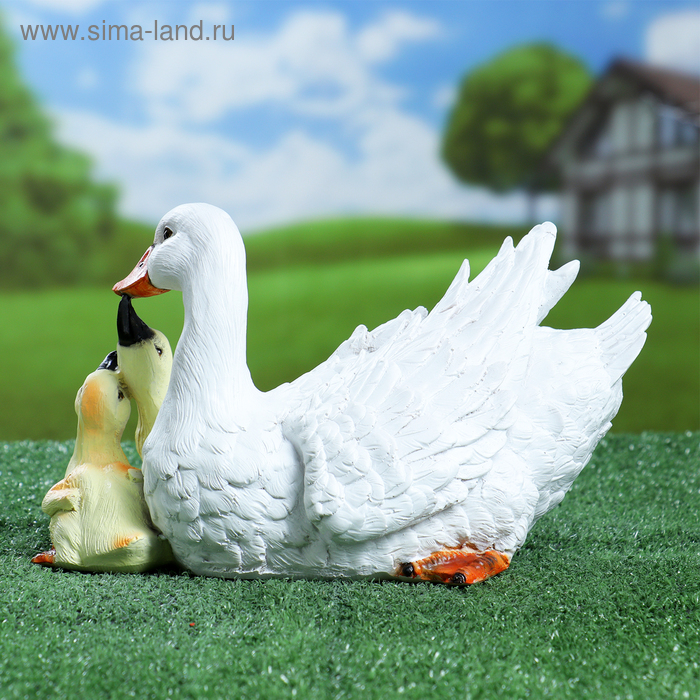 Садовая фигура Садовая фигура "Утка с утятами" 27х17х17см