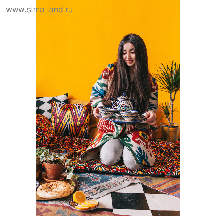 Набор чайный 9 предметов Риштанская Керамика (Чайник 0,8л,пиалы- 0,2) Набор чайный 9 предметов Риштанская Керамика (Чайник 0,8л,пиалы- 0,2)