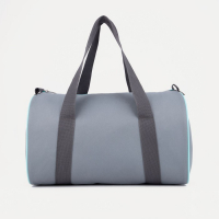 Сумка спортивная на молнии, без подкладки, длинный ремень, средний размер, цвет серый