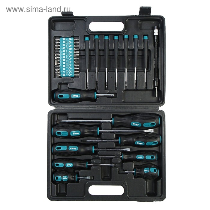 Набор ручного инструмента Bort BTK-42, сталь CrV, 42 предмета в чемодане Набор ручного инструмента Bort BTK-42, сталь CrV, 42 предмета в чемодане