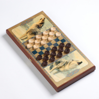 Нарды деревянные большие, настольная игра "Волки", 50 х 50 см, с шашками