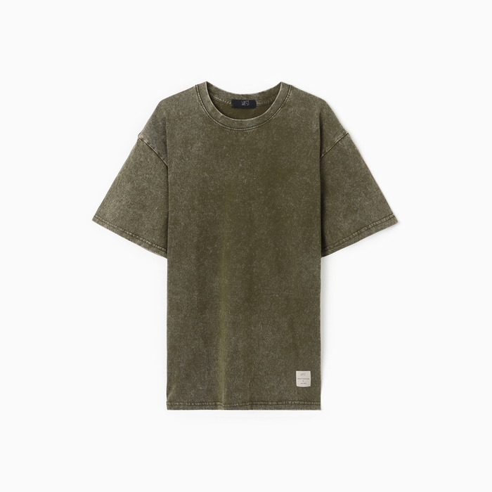 Футболка мужская MIST из вареного хлопка, цв. зеленый, р-р XL