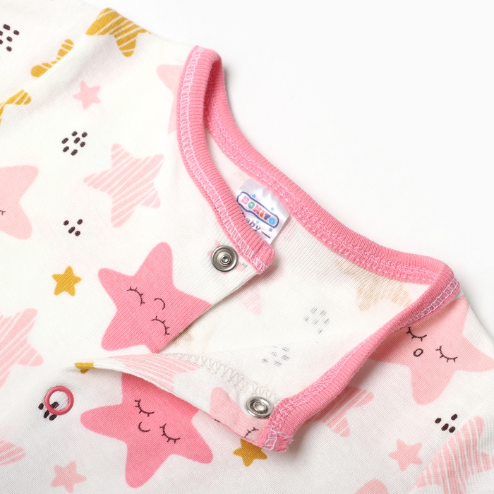 Комбинезон детский, цвет белый/звездочки, рост 68