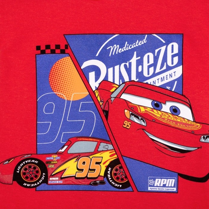 Футболка с длинным рукавом "Тачки", Disney, рост 122-128, красный