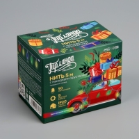 Гирлянда &laquo;Нить&raquo; 5 м с насадками &laquo;Хрусталики&raquo;, IP20, прозрачная нить, 50 LED, свечение мульти, 8 режимов, 220 В