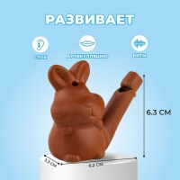 Свистулька керамическая &laquo;Зайка&raquo;, для росписи 3,3 &times; 6,3 &times; 6,2 см