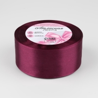 Лента атласная, 40 мм &times; 23 &plusmn; 1 м, цвет баклажановый №252