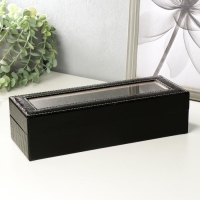 Шкатулка кожзам под часы 6 отделений "Шоколад" 9х31х10 см Шкатулка кожзам под часы 6 отделений "Шоколад" 9х31х10 см