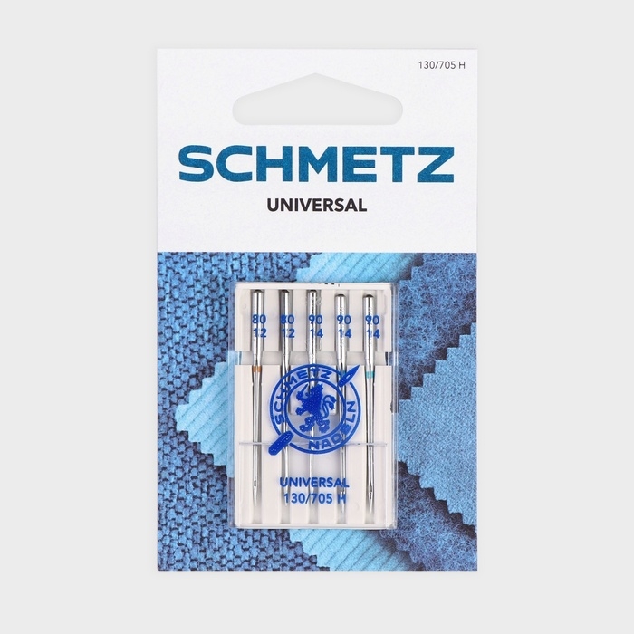 Иглы для бытовых швейных машин, универсальные, №80/90, 5 шт Иглы для бытовых швейных машин, универсальные, №80/90, 5 шт