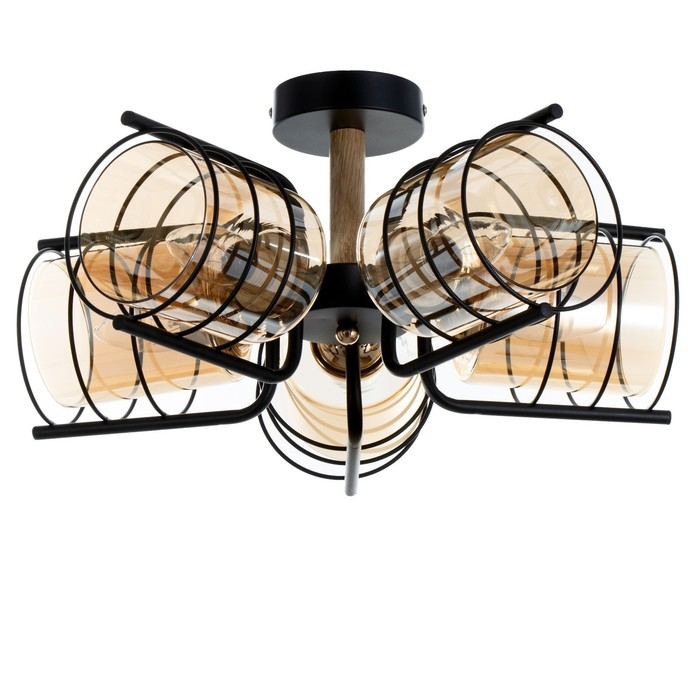 Люстра "Моана" 5хЕ27 40Вт черный 43х14х21см BayerLux