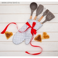 Половник Доляна «Брауни», 33 см, цвет серый/бежевый Половник Доляна «Брауни», 33 см, цвет серый/бежевый