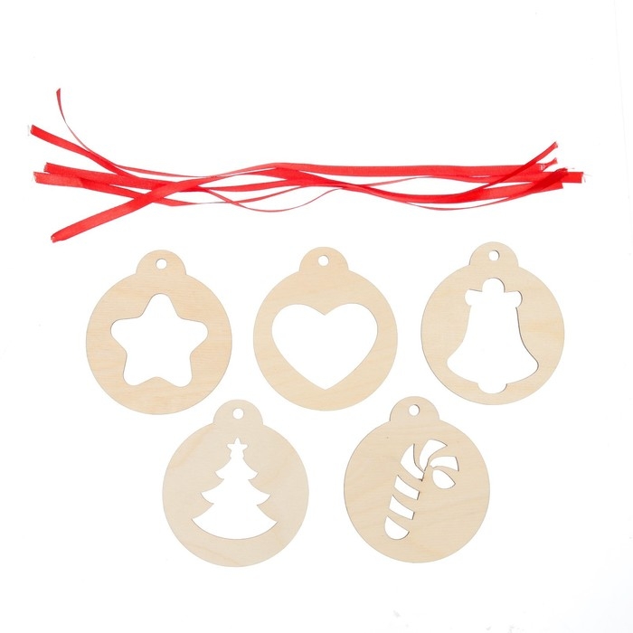 Набор для творчества &laquo;Роспись по дереву&raquo; 5 шт., с ленточкой