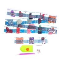 Алмазная мозаика с полным заполнением на подрамнике &laquo;Девушка с леопардом&raquo;, 20 &times; 30 см