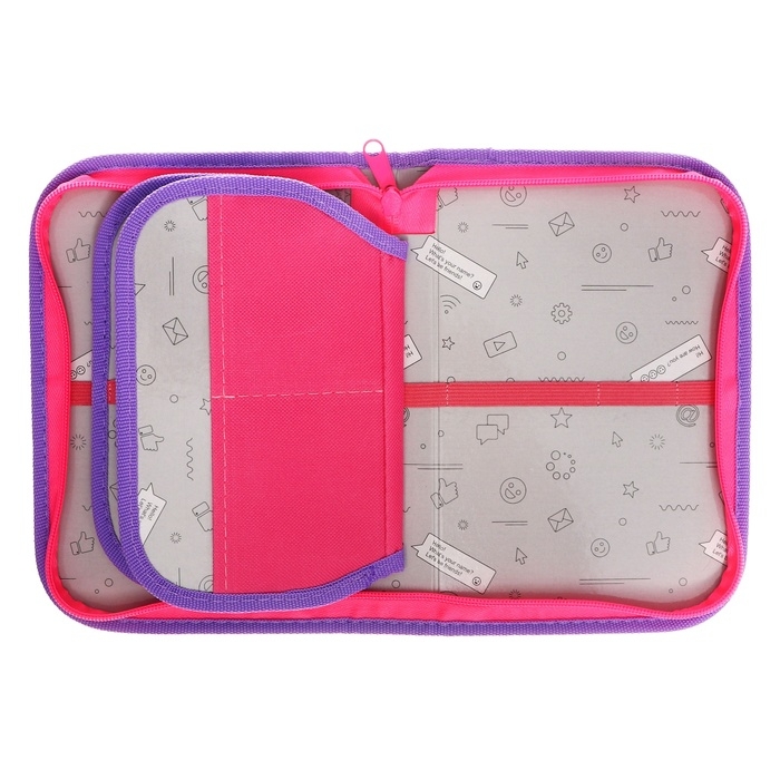 Пенал 3 секции, вкладка внутри, 140 х 210 х 40 мм, тканевый, Calligrata TOP Block Пенал 3 секции, вкладка внутри, 140 х 210 х 40 мм, тканевый, Calligrata TOP Block "Милый пушистик"