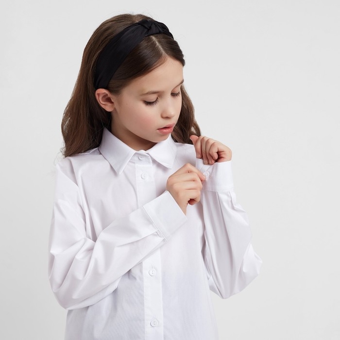Рубашка для девочки MINAKU цвет белый, рост 140 см Рубашка для девочки MINAKU цвет белый, рост 140 см