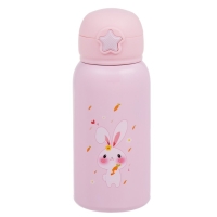 Термос, 600 мл, Детский "Кролик", с кружкой, два вида крышек, сохраняет тепло до 8 ч