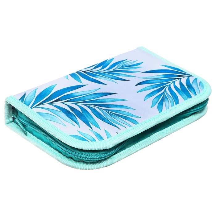 Пенал 1 секция, 130 х 210 х 40 мм, 2 откидные планки, тканевый, Calligrata TOP, Content Пенал 1 секция, 130 х 210 х 40 мм, 2 откидные планки, тканевый, Calligrata TOP, Content "Тропики"