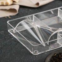 Форма для конфет и шоколада &laquo;Большой конус&raquo;, 20&times;12&times;2,5 см, 4 ячейки 8&times;5&times;2,2 см, цвет прозрачный