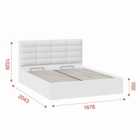 Кровать Агата с ортопедическим основанием и ПМ 1600х2000 белая