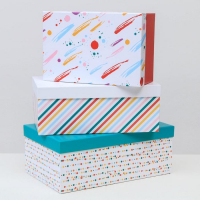 Набор коробок 15 в 1, упаковка подарочная, &laquo;Поздравляю!&raquo;, 12 х 7 х 4 см - 46,6 х 35,2 х 17.5 см