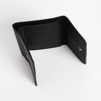 Кошелёк женский на кнопке, цвет чёрный Кошелёк женский на кнопке, цвет чёрный