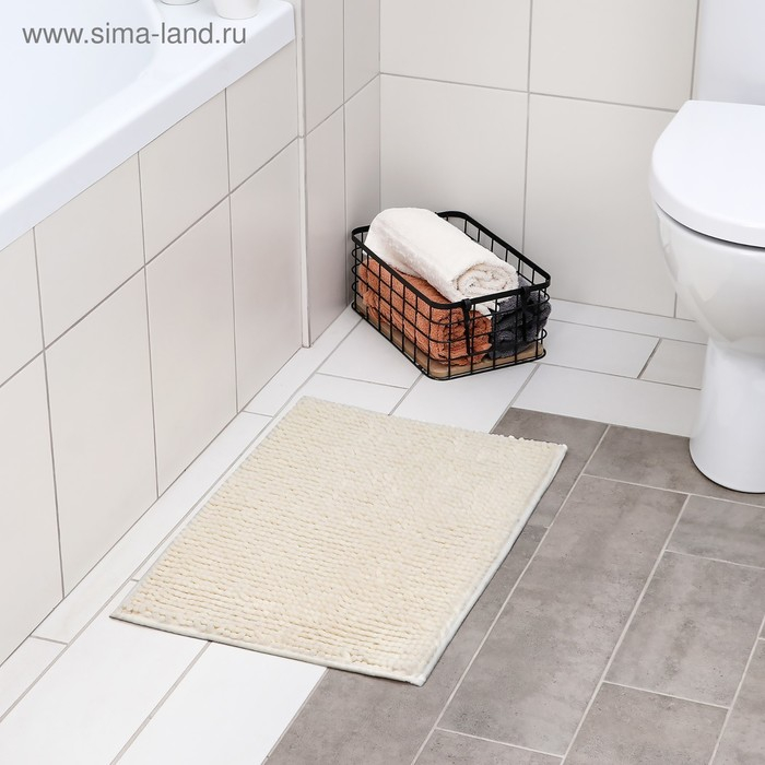 Коврик для дома Доляна «Букли», 40×60 см, цвет бежевый Коврик для дома Доляна «Букли», 40×60 см, цвет бежевый