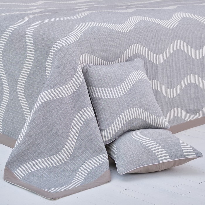 Наволочка декоративная Этель &laquo;Волны&raquo; цвет серый 40х40 см, 100% хлопок