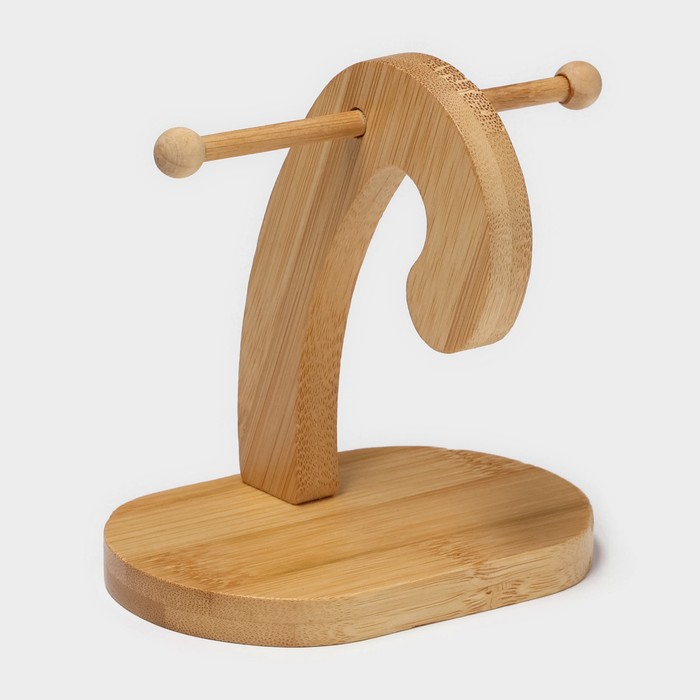 Набор фарфоровый для специй на бамбуковой подставке BellaTenero &laquo;Баночки&raquo;, 2 предмета: солонка 110 мл, перечница 110 мл, держатель-подставка, цвет белый