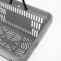 Корзина покупательская пластиковая 20 л, цвет серый