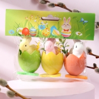 Набор для декора пасхальный &laquo;Зайчики&raquo; 3 шт., 4 &times; 11,5 &times; 6,5 см