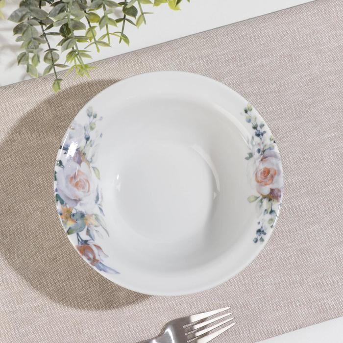 Тарелка фарфоровая &laquo;Верона&raquo;, 550 мл, d=17 см, цвет белый