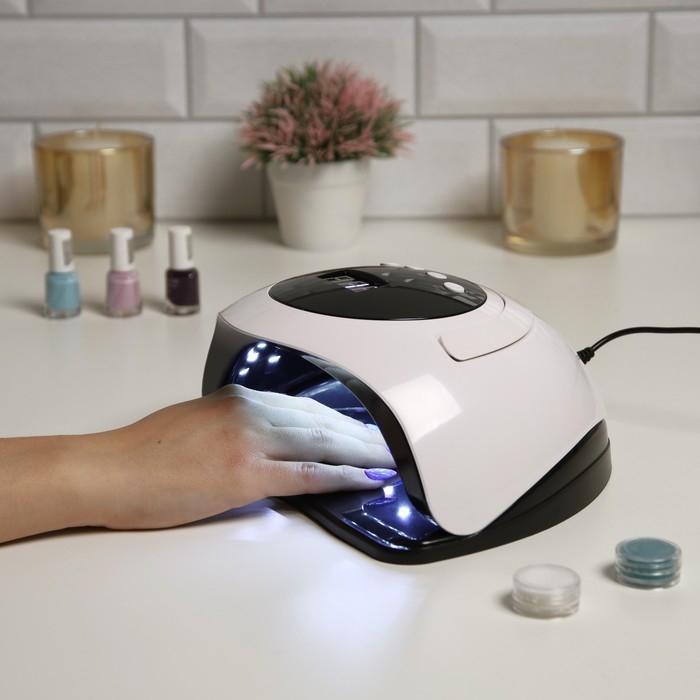 Лампа для гель-лака Luazon LUF-03, UV/LED, 120 Вт, 45 диодов, таймер 10/30/60, 220 В, белая Лампа для гель-лака Luazon LUF-03, UV/LED, 120 Вт, 45 диодов, таймер 10/30/60, 220 В, белая