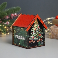 Новогодний чайный домик "С Новым годом" 10,5х9,5х12 см Новогодний чайный домик "С Новым годом" 10,5х9,5х12 см