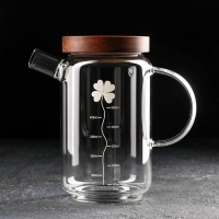 Кувшин для воды стеклянный с крышкой &laquo;Эко. Флора&raquo;, 650 мл, 9&times;16 см