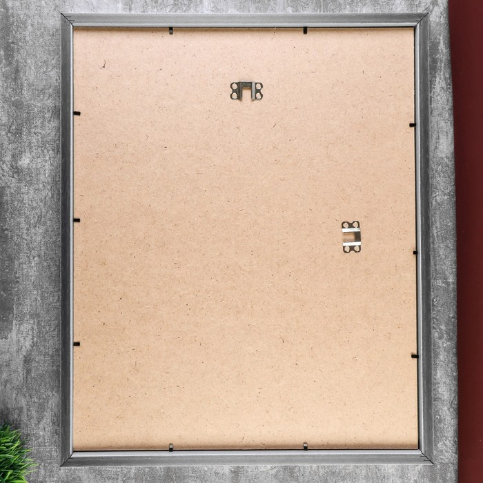 Фоторамка пластик "МИРАМ" 40х50 см, 021 серебро (пластиковый экран)