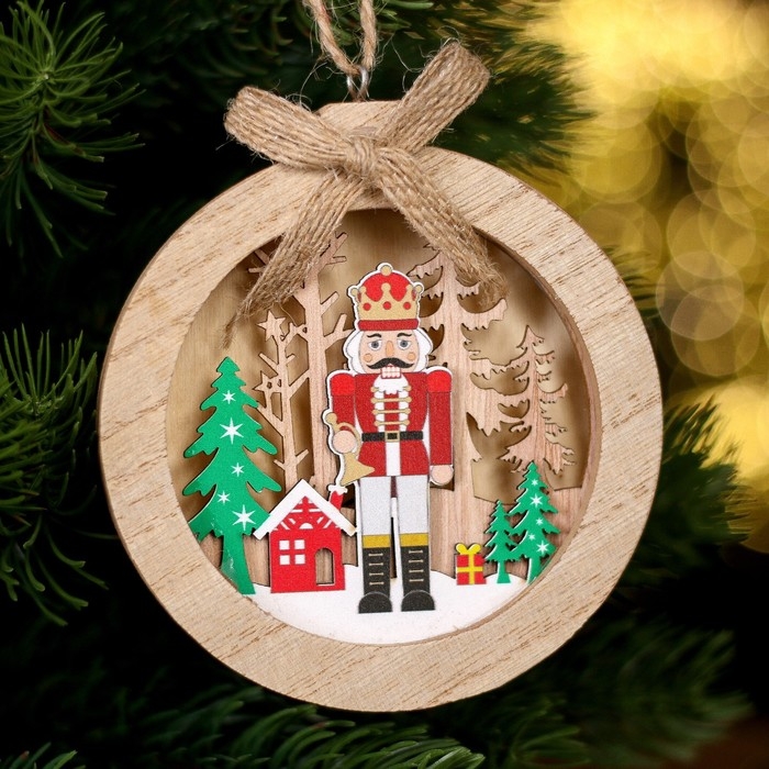 Новогодний декор с подсветкой &laquo;Щелкунчик&raquo; 10,5 &times; 1,5 &times; 10,5 см