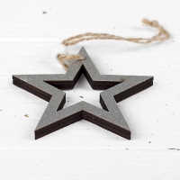 Новогодняя подвеска &laquo;Серебряная звезда&raquo;