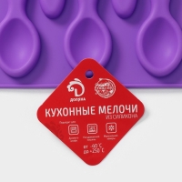 Форма для шоколада Доляна &laquo;Ложки большие&raquo;, силикон, 17&times;1,2 см, 5 ячеек, цвет МИКС