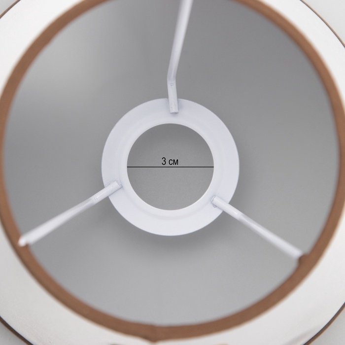 Абажур Е14 бело-шоколадный 15х15х13 см Абажур Е14 бело-шоколадный 15х15х13 см