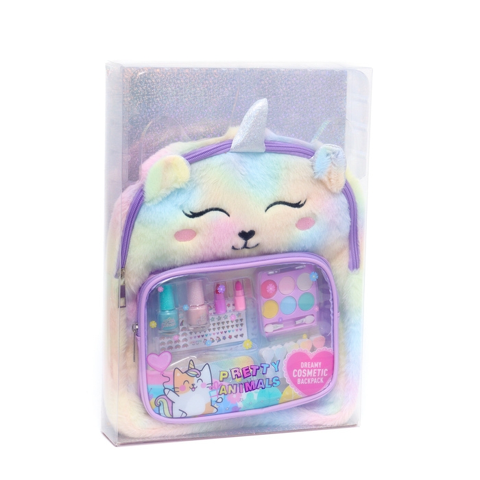 Набор косметики для девочки, рюкзак Набор косметики для девочки, рюкзак "Единорог", с наклейками
