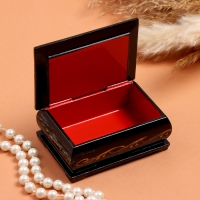 Шкатулка &laquo;Ангел с бабочкой&raquo;, черная, 6&times;9 см, лаковая миниатюра