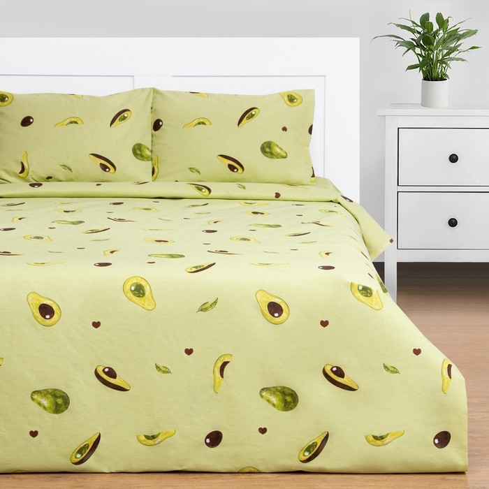 Постельное бельё Этель 2 сп &laquo;Авокадо&raquo; 175х215см,200х220см,50х70см-2 шт, бязь, 125 г/м2