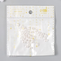 Бусины для творчества пластик "Неровный жемчуг овальный" набор 40 шт 0,7х0,5 см Бусины для творчества пластик "Неровный жемчуг овальный" набор 40 шт 0,7х0,5 см