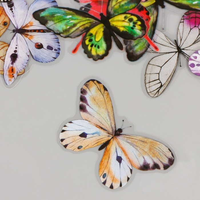 Наклейки PVC "Порхающие бабочки" набор 40 шт 8х7 см