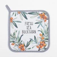 Набор Кухонный &laquo;Berry garden&raquo;, варежка-прихватка 20х28см, прихватка 19х19см, 100% хлопок