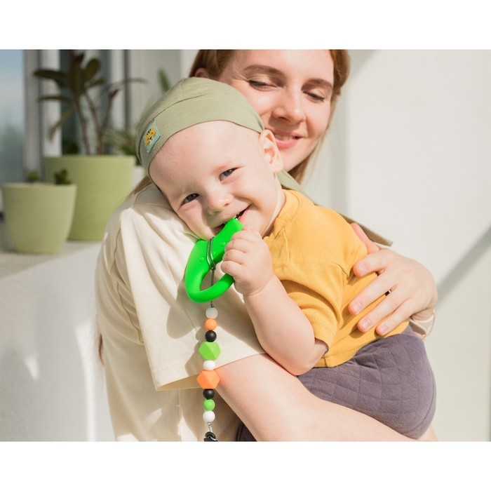 Прорезыватель силиконовый на держателе «Котик», Крошка Я Прорезыватель силиконовый на держателе «Котик», Крошка Я